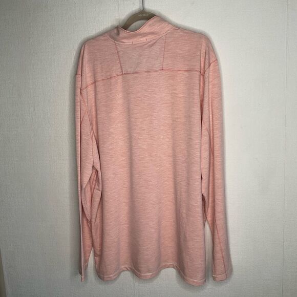 TOMMY BAHAMA Shirt Mens Coasta Vera Half-Zip Long Sleeve Ember Red Pink 3XL - Picture 10 of 12